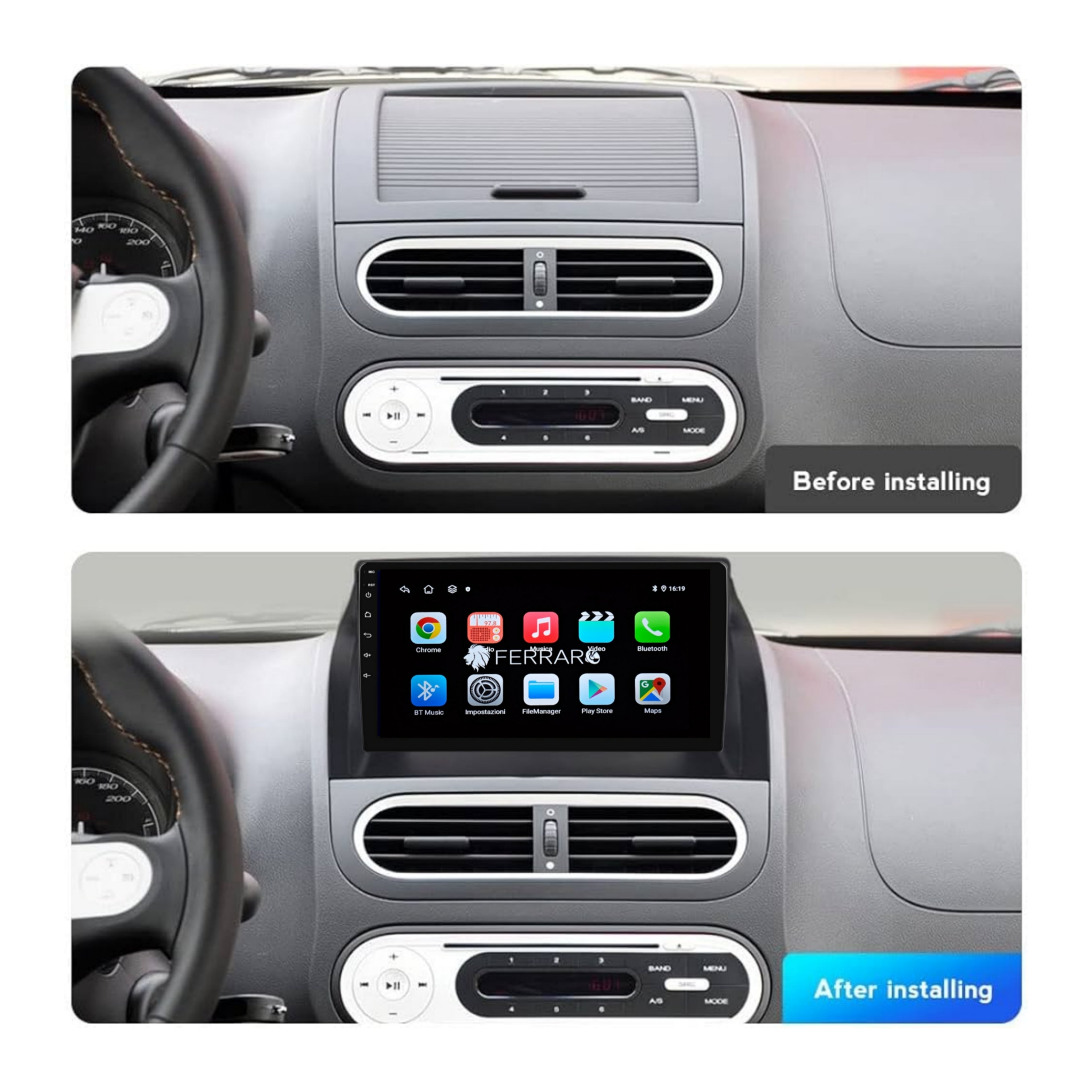 Autoradio per MG3 9" | 2011-2018 | Android | Bluetooth | CarPlay | Android Auto | 2GB/4GB/6GB/8GB Ram