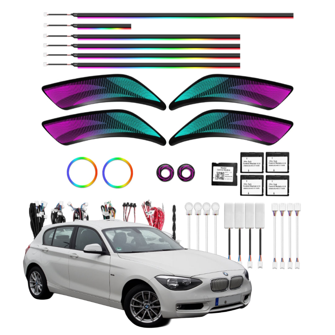 (PRENOTA) Ambient Light per BMW Serie 1 F20 (2011-2018), 256 Colori, APP