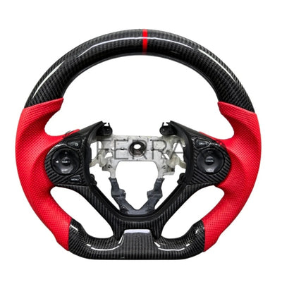 (PRENOTA) Volante Sportivo per Honda XRV, CRV, URV, Carbonio, Customizzato in Pelle
