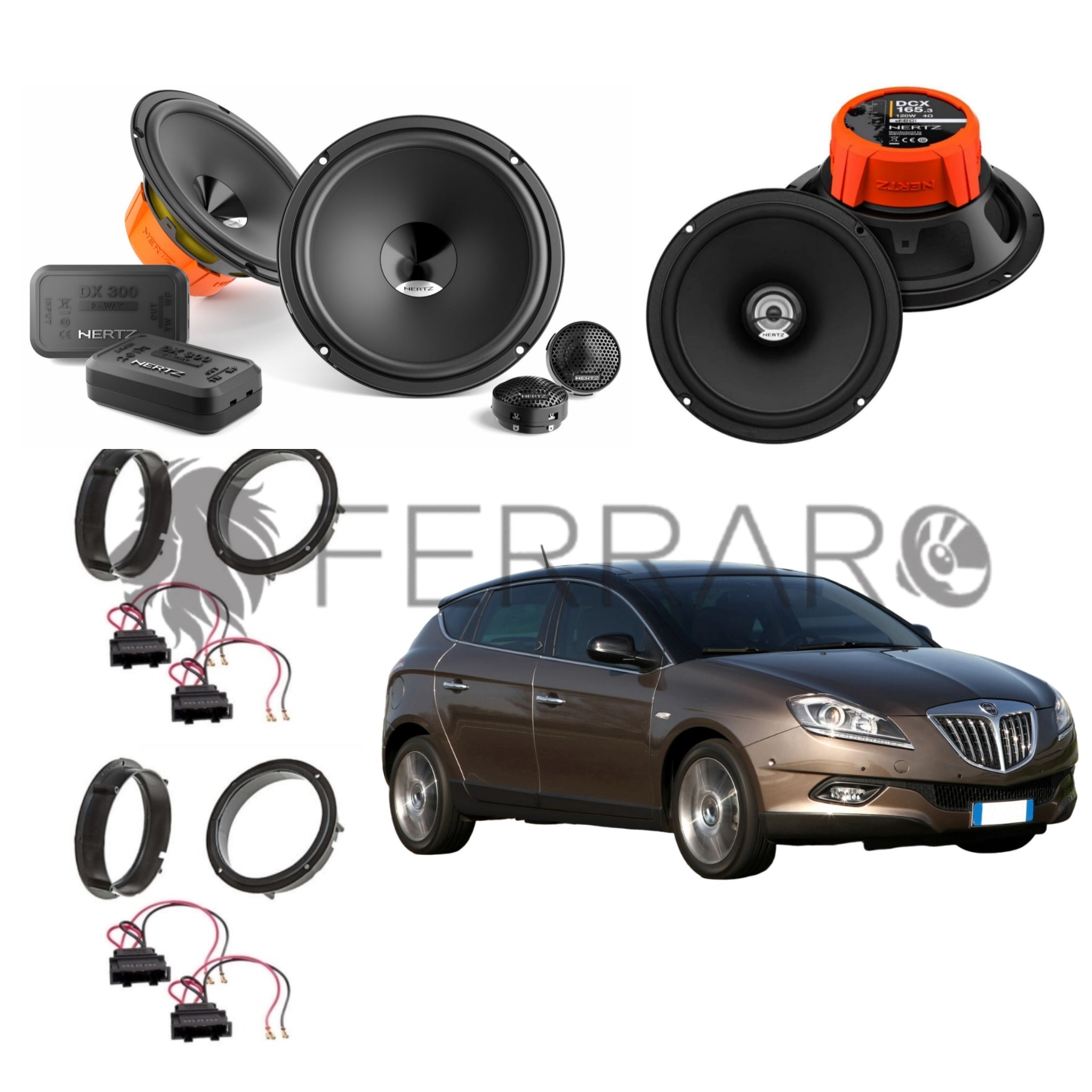 Hertz Kit 6 Casse, DSK 165.3, DCX 165.3, Ant/Post, Lancia Delta dal 2008>