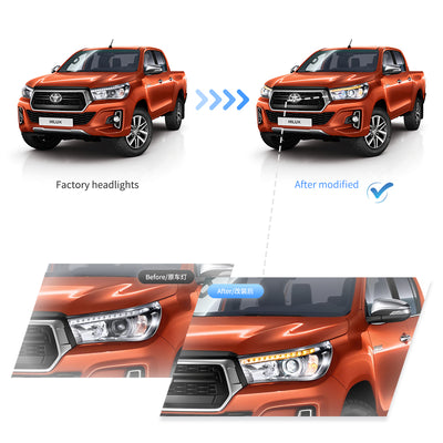 (PRENOTA) Fanali Anteriore Completo per Toyota Hilux SR5 (2015-2020) a LED