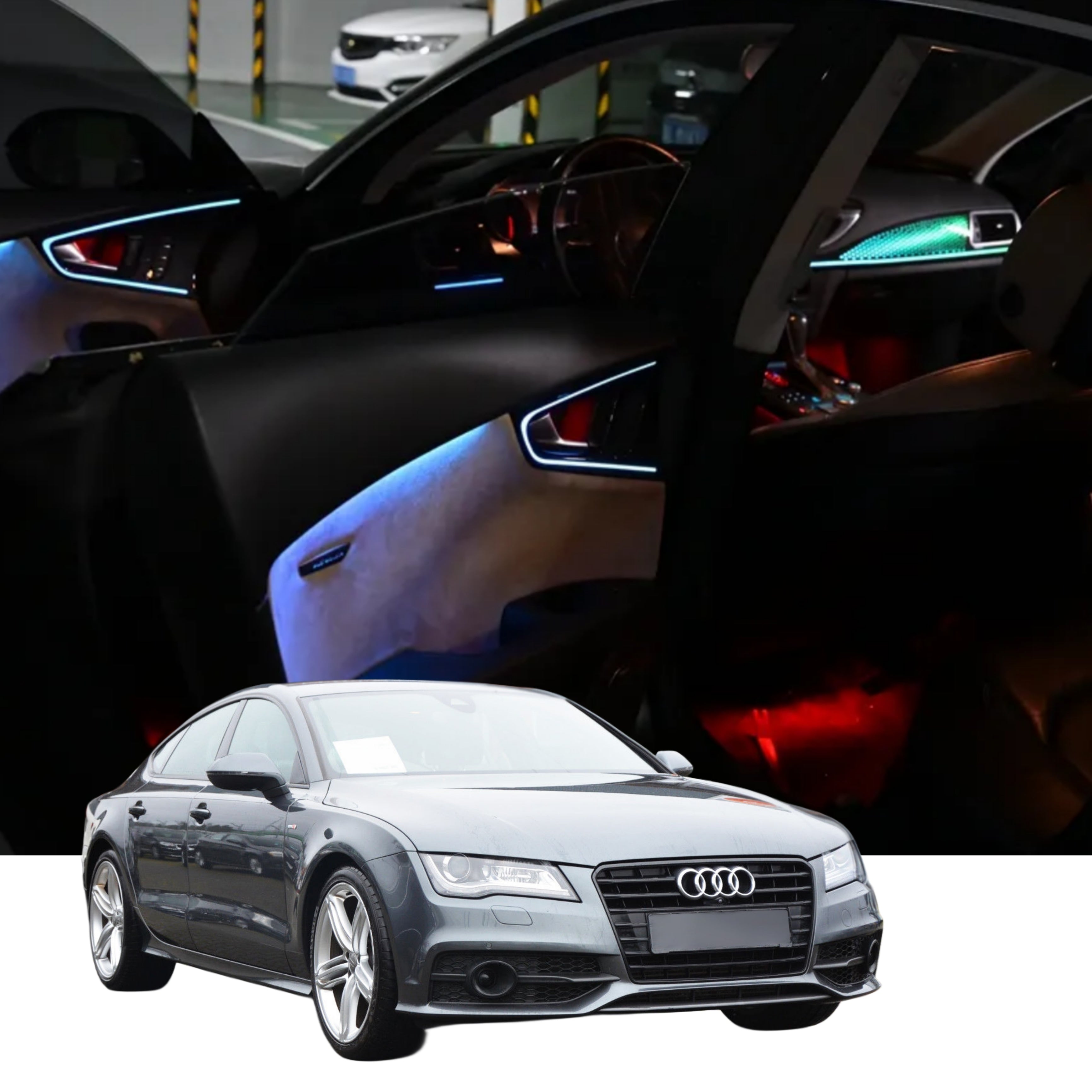 (PRENOTA) Ambient Light per Audi A7 C7 (2011-2018), 256 Colori, APP