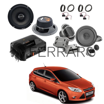 Hertz Sound Amplificatore CP 4.800 4 Canali 4x190w, CK 165, CX 165, Set Cavi, per Ford Focus (Dal 2011+)