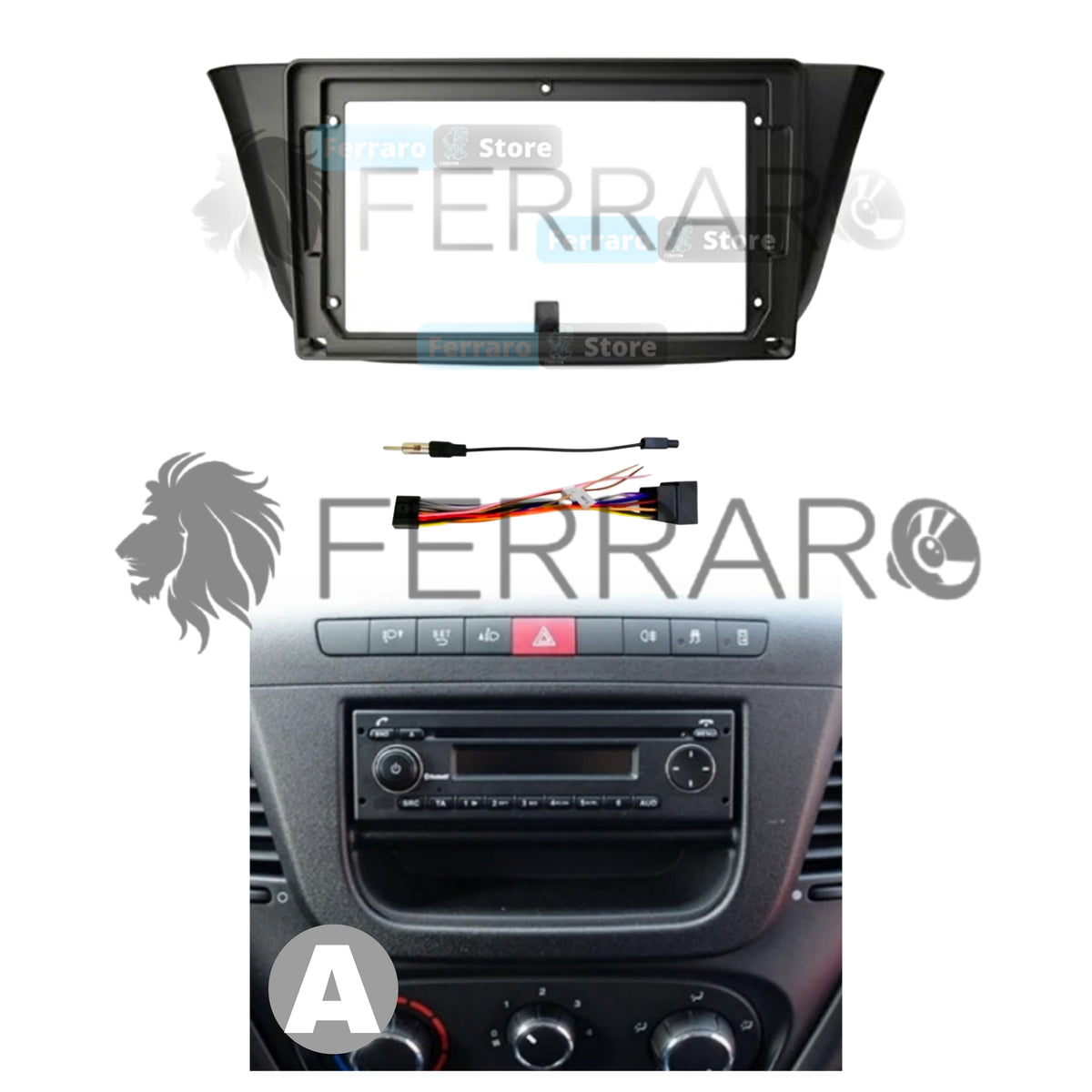 Kit Montaggio Autoradio 9"Pollici Iveco Daily (2013-2021) Mascherina, Cablaggio Autoradio Android