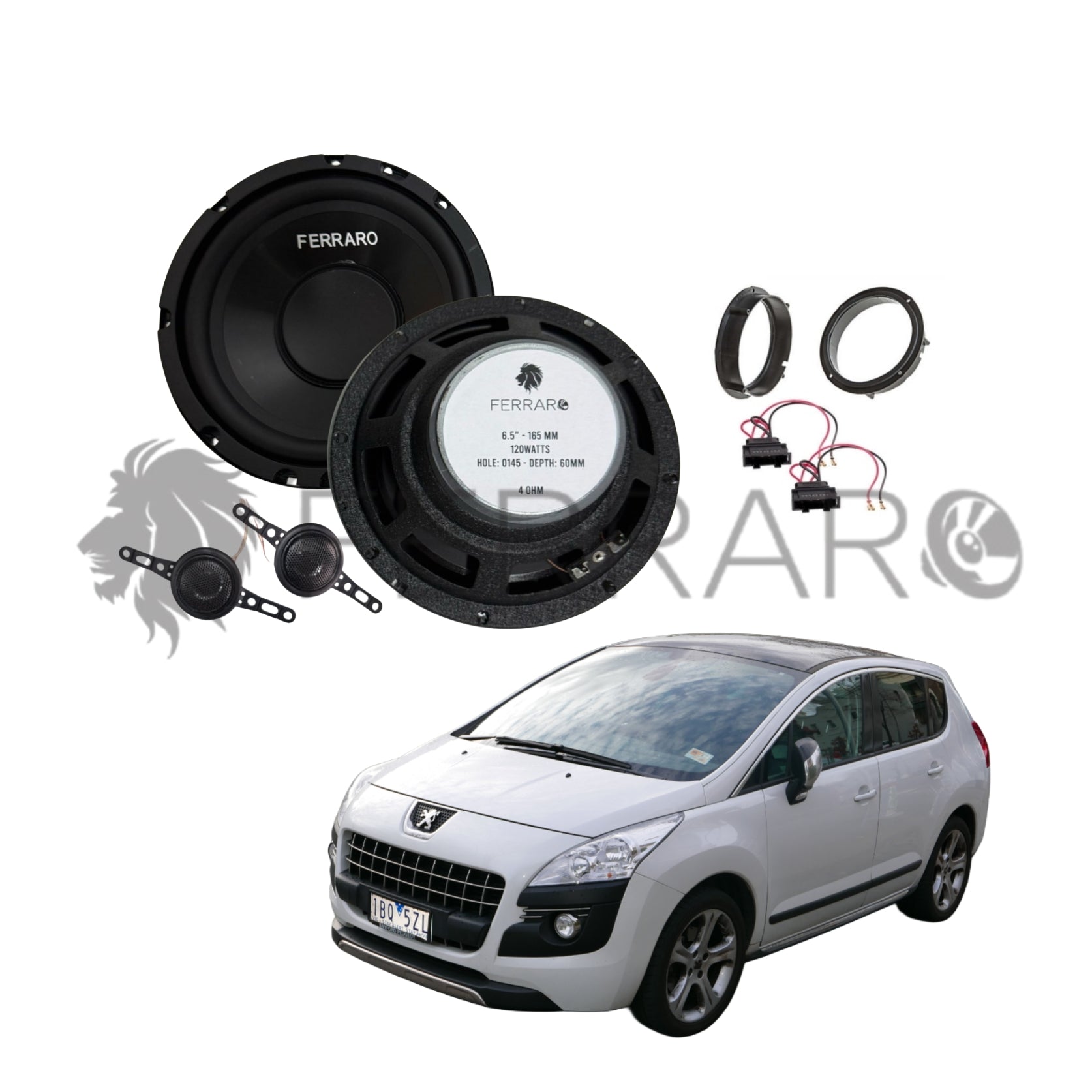 FerraroStore Kit 2 Altoparlanti, ASK-165.2, Anteriori, Peugeot 3008 1ª (2009-2016)