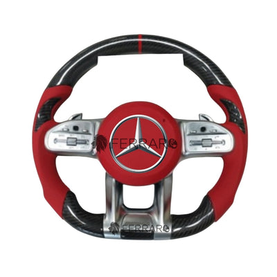 (PRENOTA) Volante per Mercedes, Carbonio Diagonale, Sport, Etichetta Rossa, Punzonatura, Galvanica, AMG