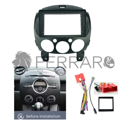 (PRENOTA) Kit Montaggio Autoradio 9"Pollici Mazda 2 (2007-2014) Mascherina, Cablaggio Autoradio Android