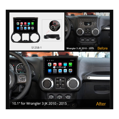 (PRENOTA) Autoradio per Jeep Wrangler 3 JK 10.1" (2010-2018) Android, Bluetooth, CarPlay, Android Auto, 2GB/4GB/8GB Ram