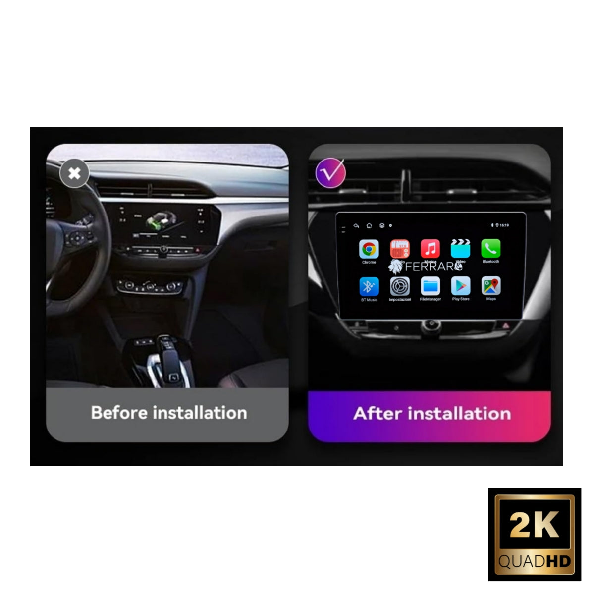 (PRENOTA) Autoradio per Opel Corsa F 9" 2K (2019-2025) Android, Bluetooth, CarPlay, Android Auto, 12/256GB Ram