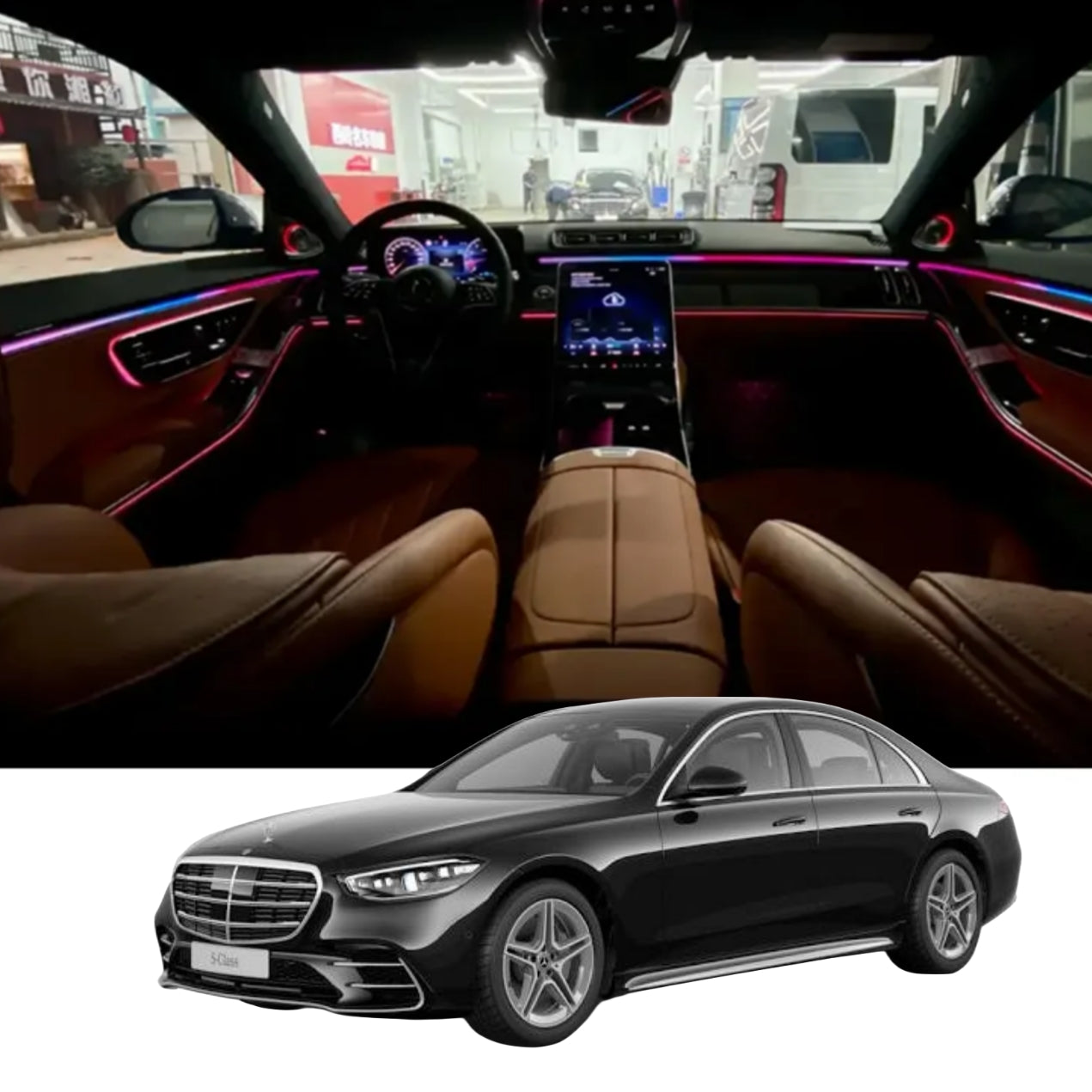 (PRENOTA) Ambient Light Tweeter per Mercedes Benz Classe S W223, 256 Colori, APP