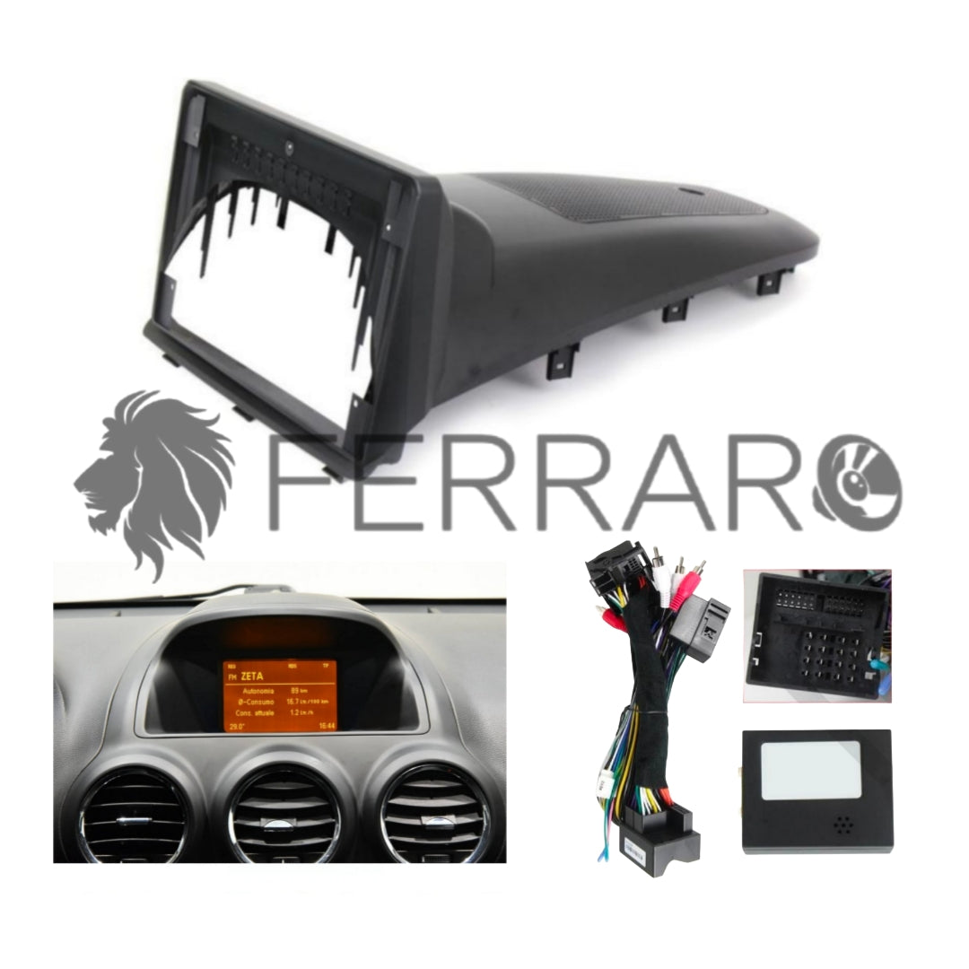 (PRENOTA) Kit Montaggio Autoradio 9"Pollici Opel Antara (2007-2017), Mascherina, Cablaggio per Autoradio Android