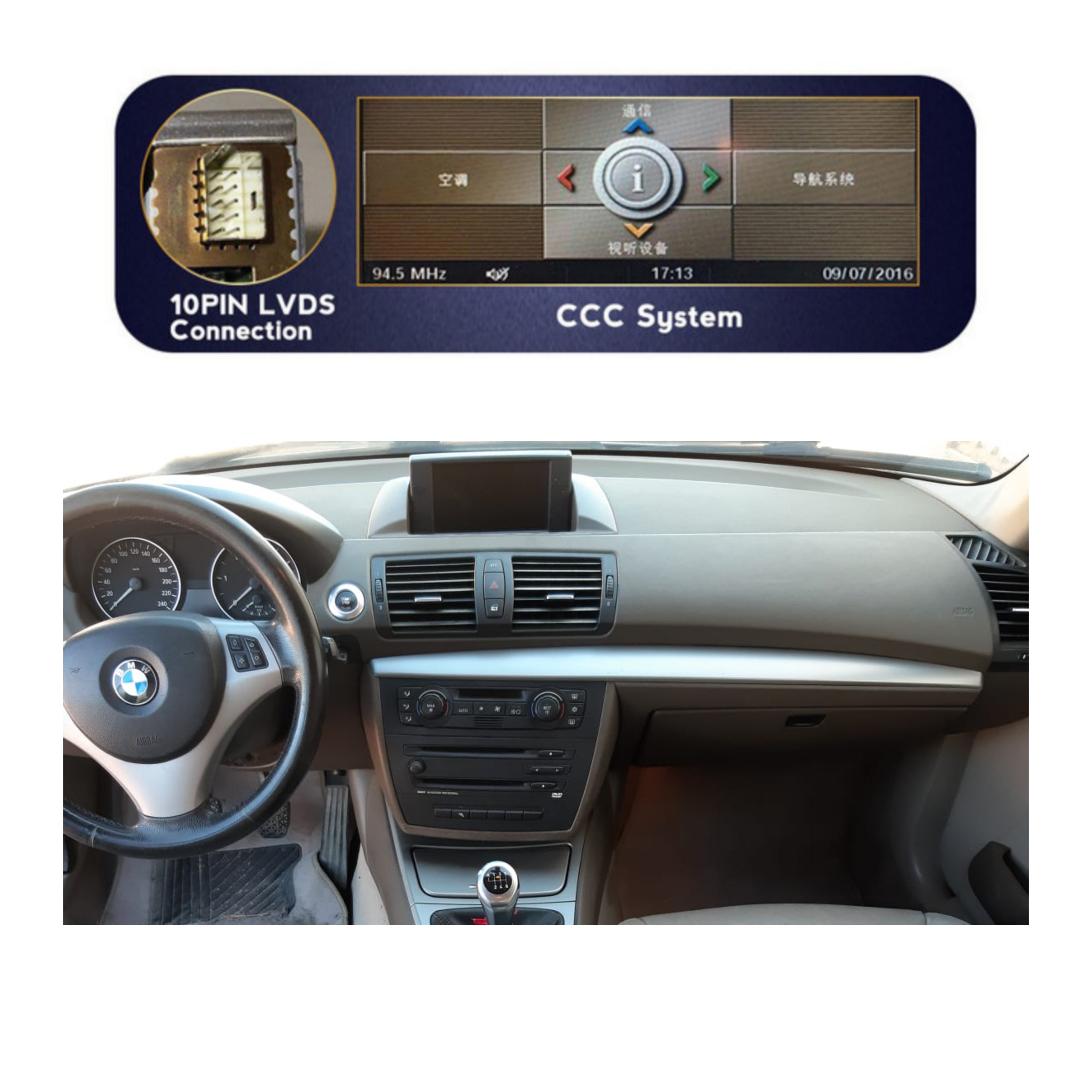 (PRENOTA) Autoradio per BMW Serie 1 E81-E82-E87-E88 CCC 10.25" (2006-2012) Android, Bluetooth, CarPlay, Android Auto, 4/64GB Ram
