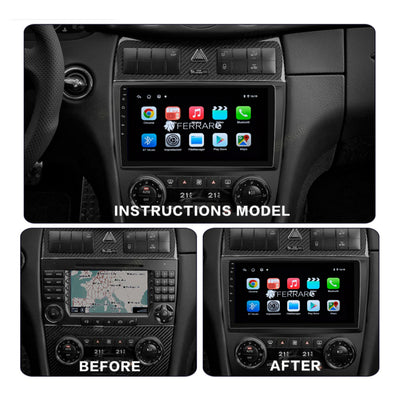 Autoradio per Mercedes Classe C 9" (2004-2007) Android, Bluetooth, CarPlay, Android Auto, 2GB/4GB/6GB/8GB Ram