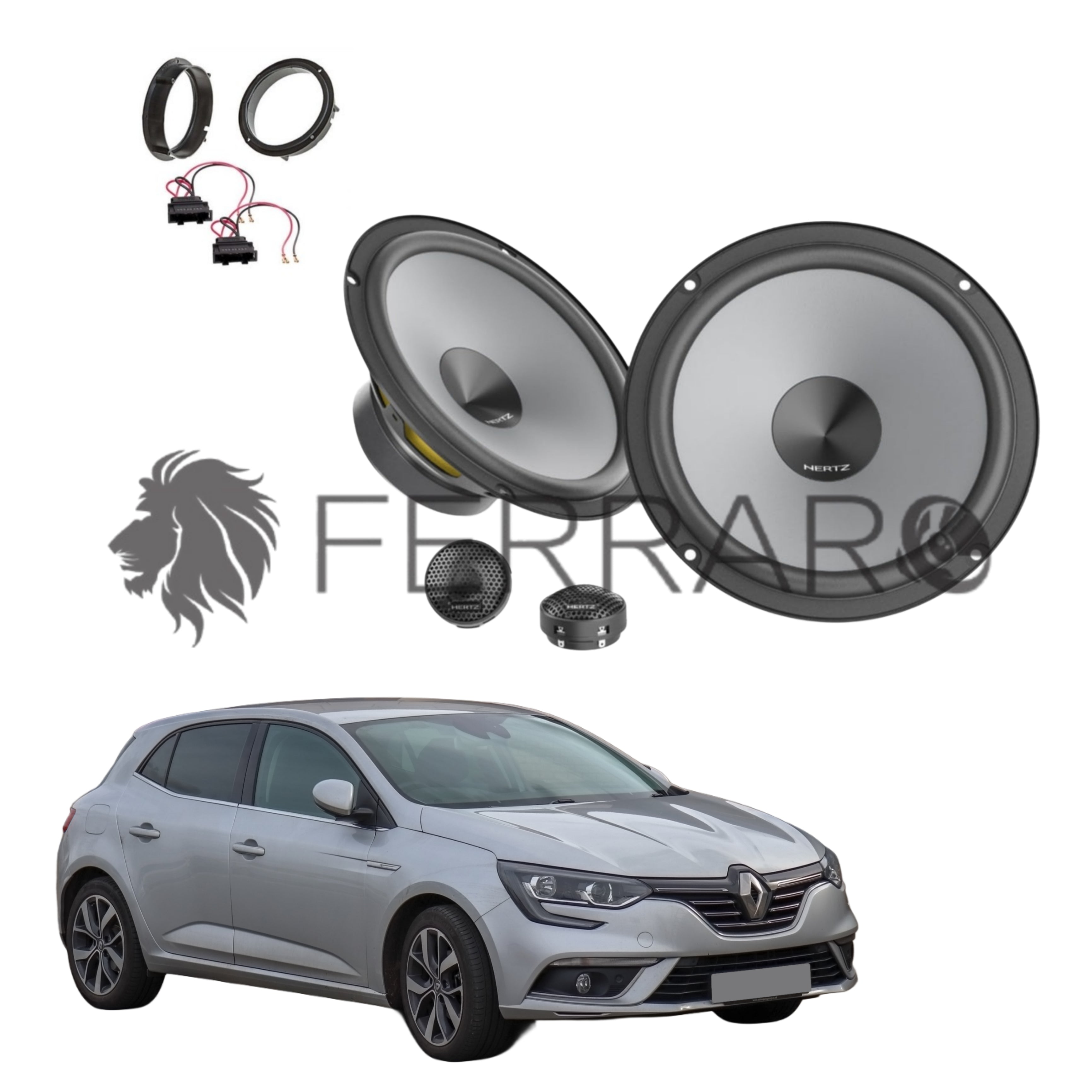 Hertz Kit 4 Casse | K 165 | Ant o Post | Renault Megane IV | 4ª Serie  (2017 in Poi)