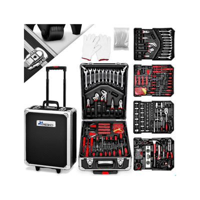 Mallette à outils - Mallette composée de 399 pièces | boîte à outils | porte-outils | ensemble d'outils | chariot à outils