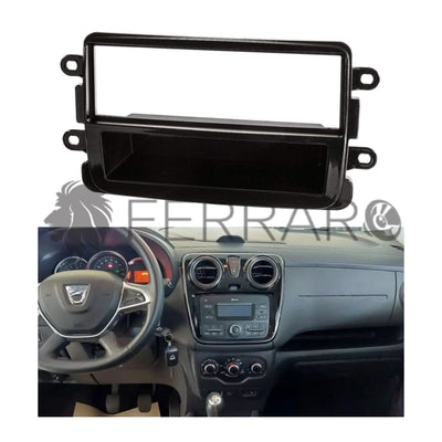 Mascherina 1DIN con Cassetto per Dacia (Compatibilità in Descrizione)