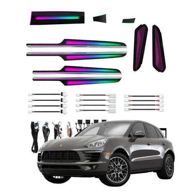 (PRENOTA) Ambient Light per Porsche Macan (2014-2024), 256 Colori, APP