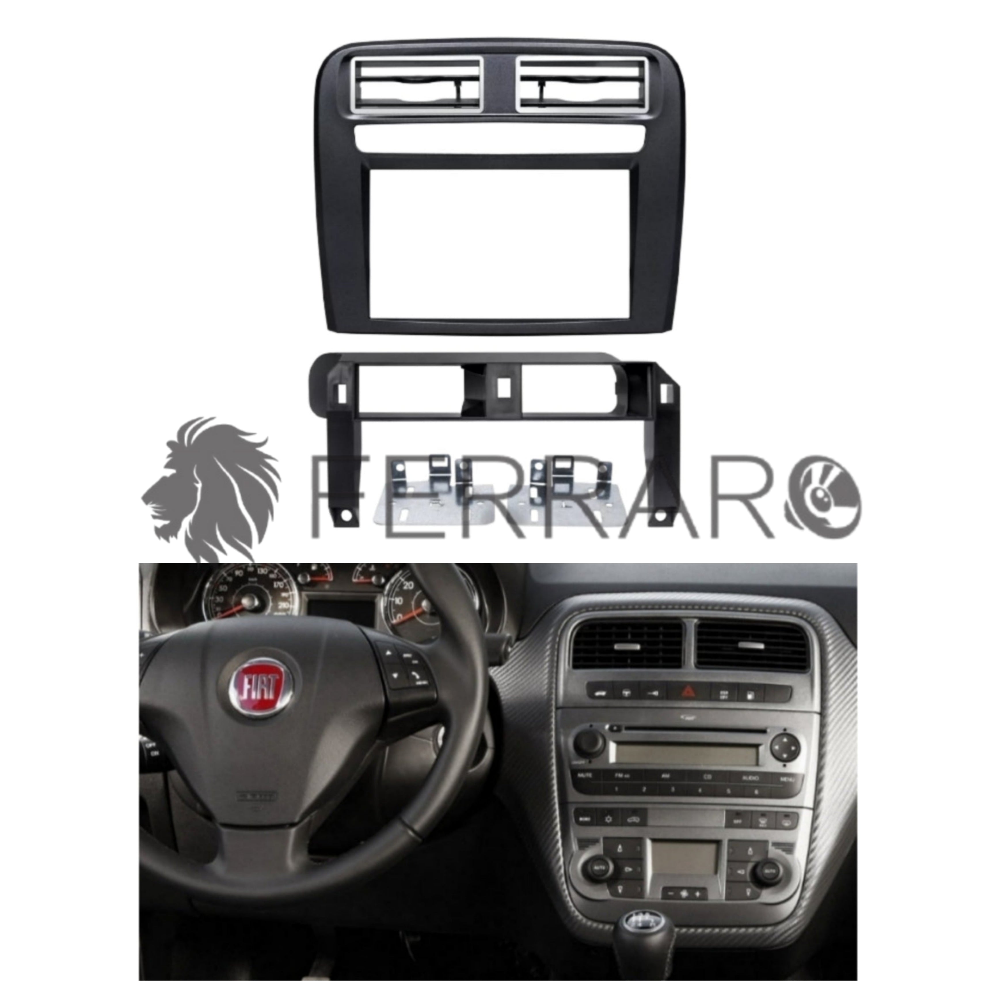 Car radio cover, 2DIN, Fiat Grande Punto