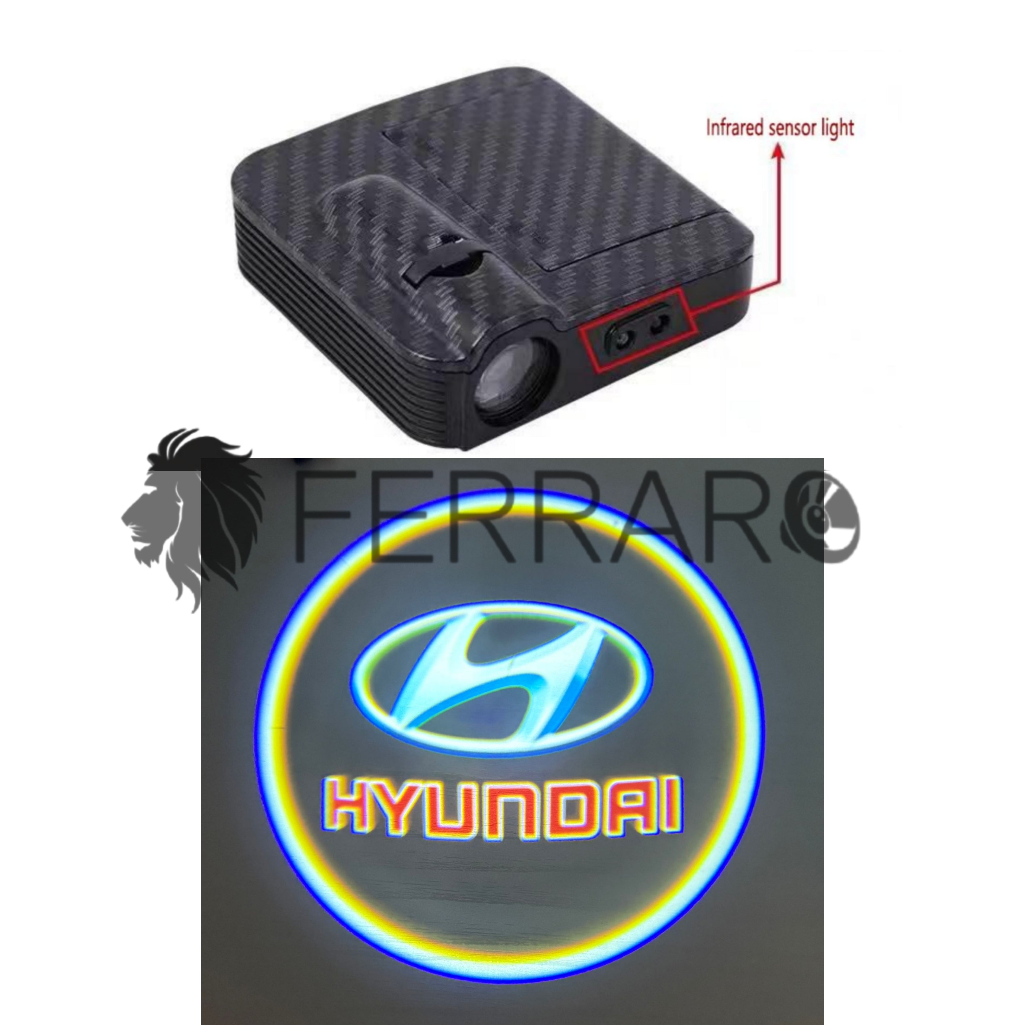 Luce Cortesia Hyundai (Universale) Adesivo, Batteria (NO INCL.)