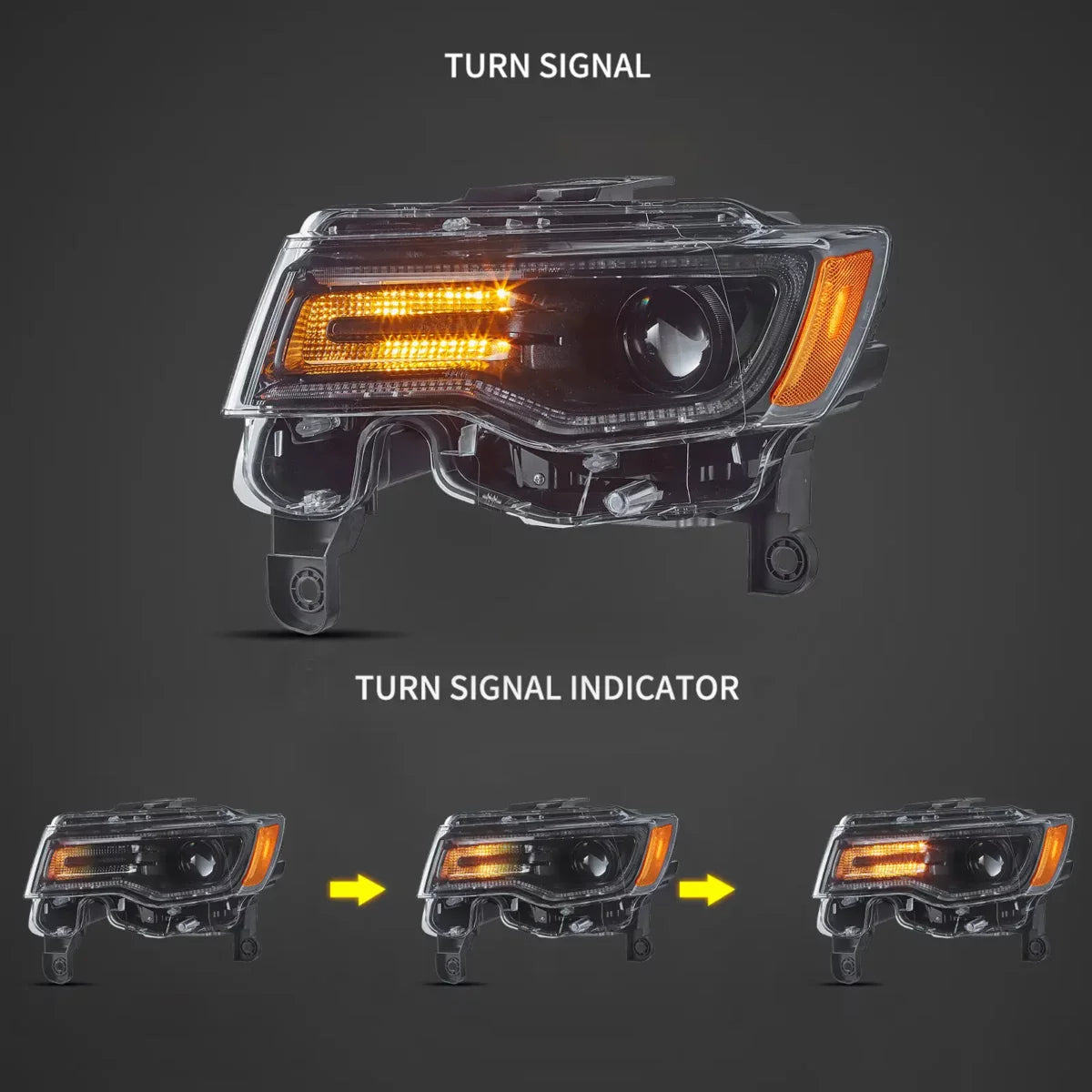 (PRENOTA) Fanali Anteriore Completo per Jeep Grand Cherokee WK2 (2014-2021) a LED