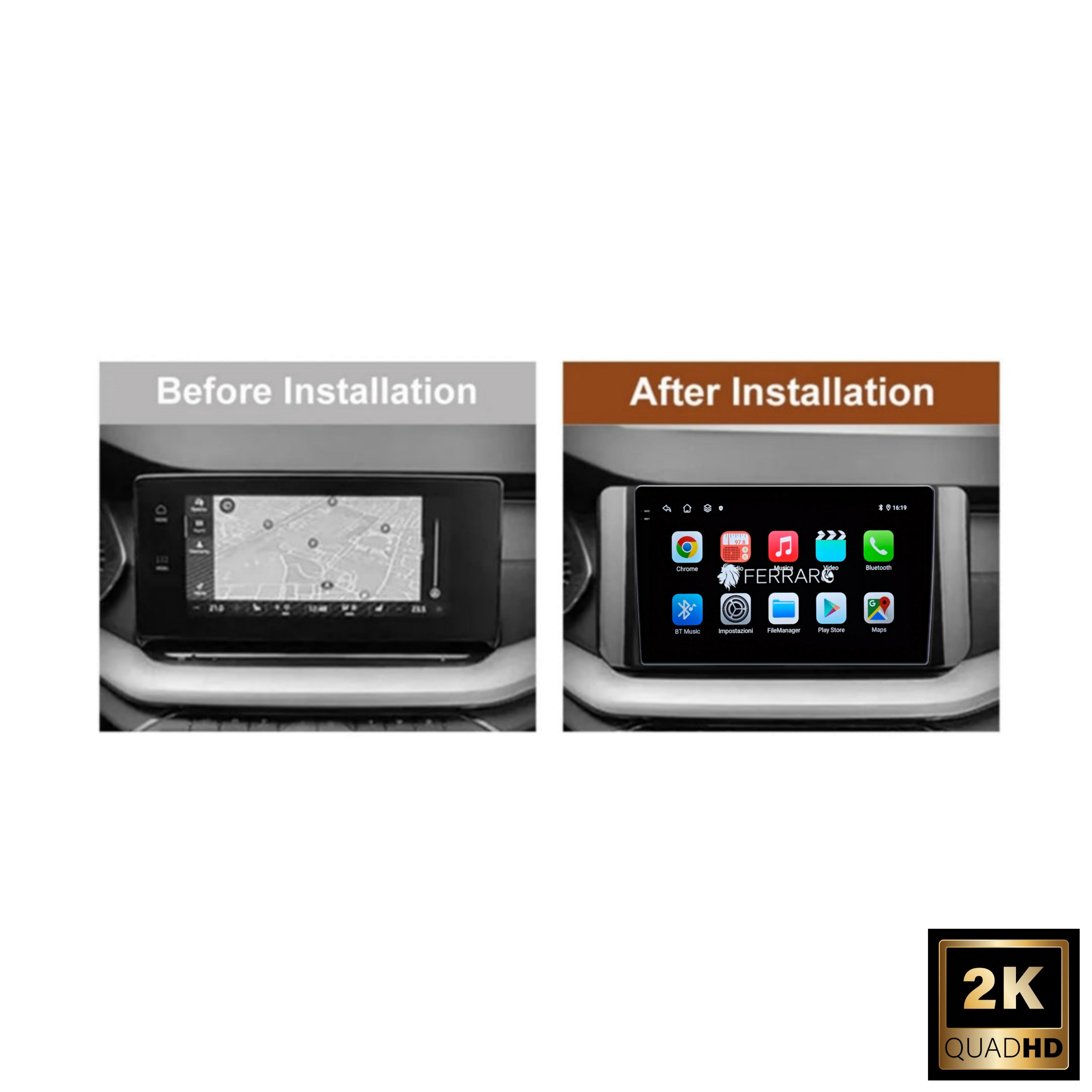 Autoradio per Skoda Octavia 4 10.1" 2K | 2019-2024 | Android | Bluetooth | CarPlay | Android Auto | 4/64GB Ram