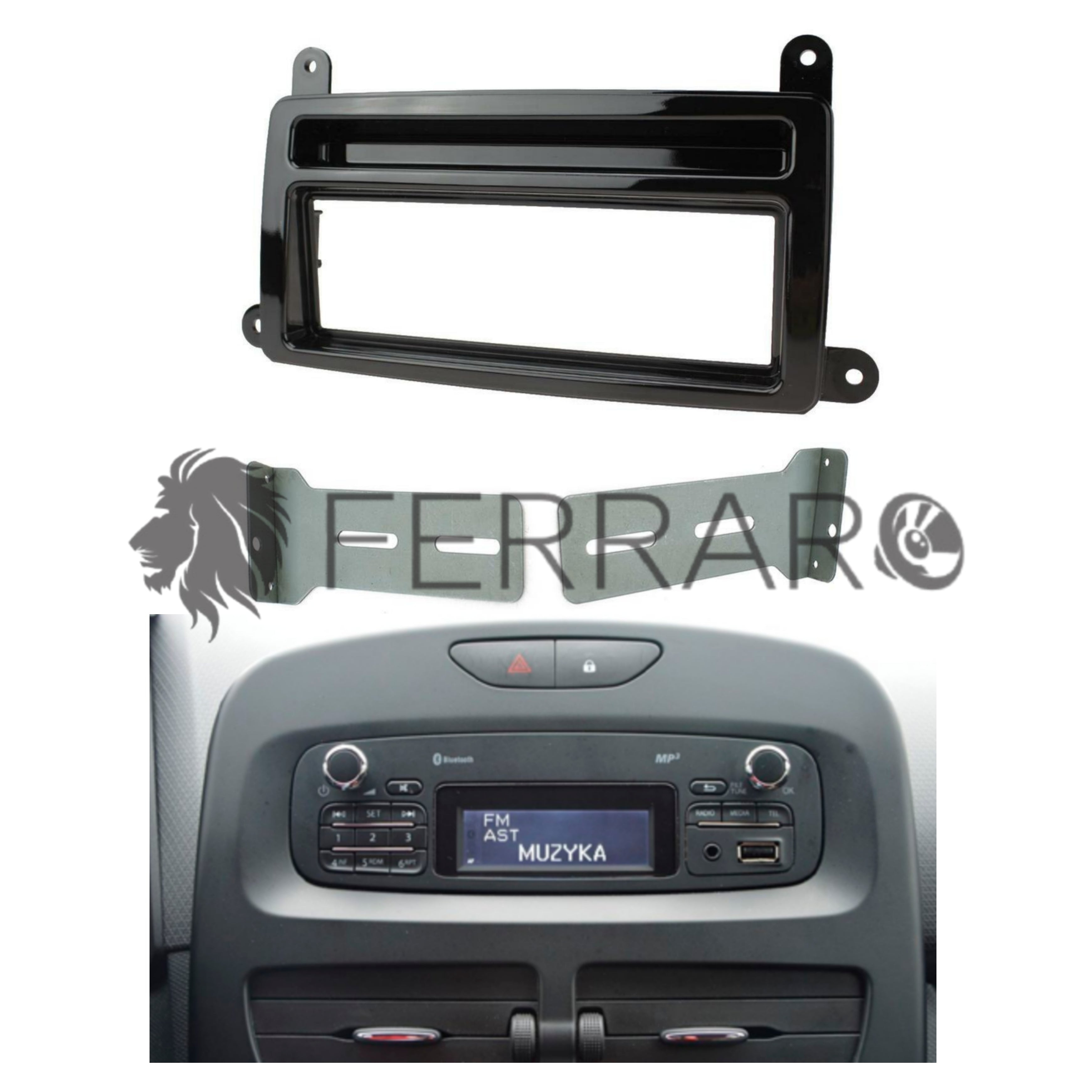 Mascherina 1DIN NO MEDIANAV/R-LINK per Renault Clio (2017+)