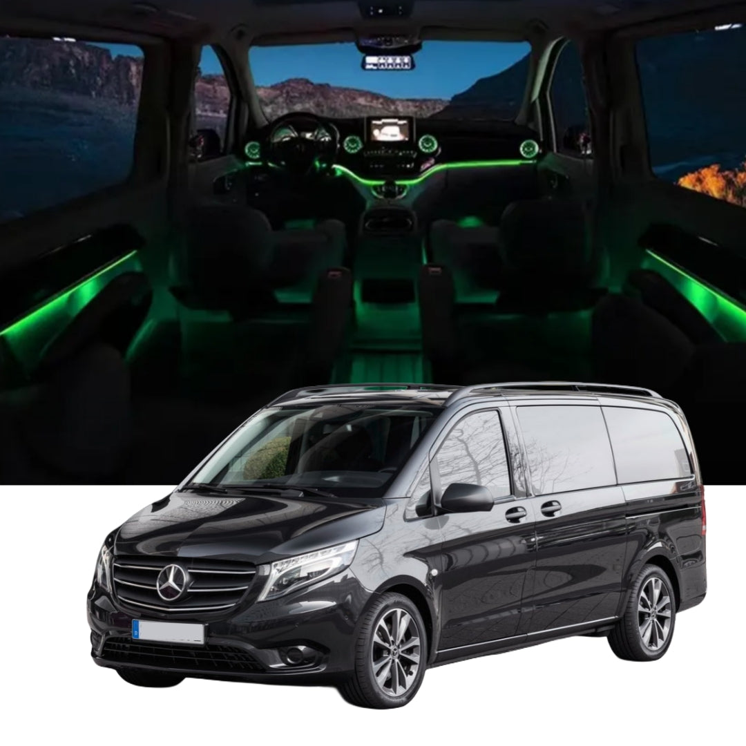 (PRENOTA) Ambient Light per Mercedes Classe V W447 (2016-2021), 256 Colori, APP