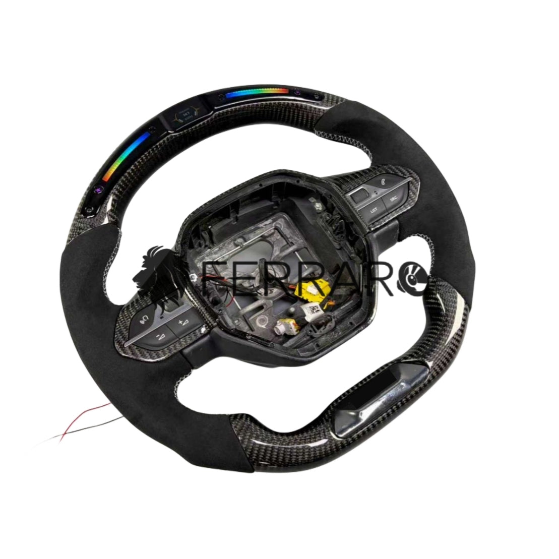 (PRENOTA) Volante Sportivo per Peugeot 3008, Carbonio, Customizzato in Pelle, LED