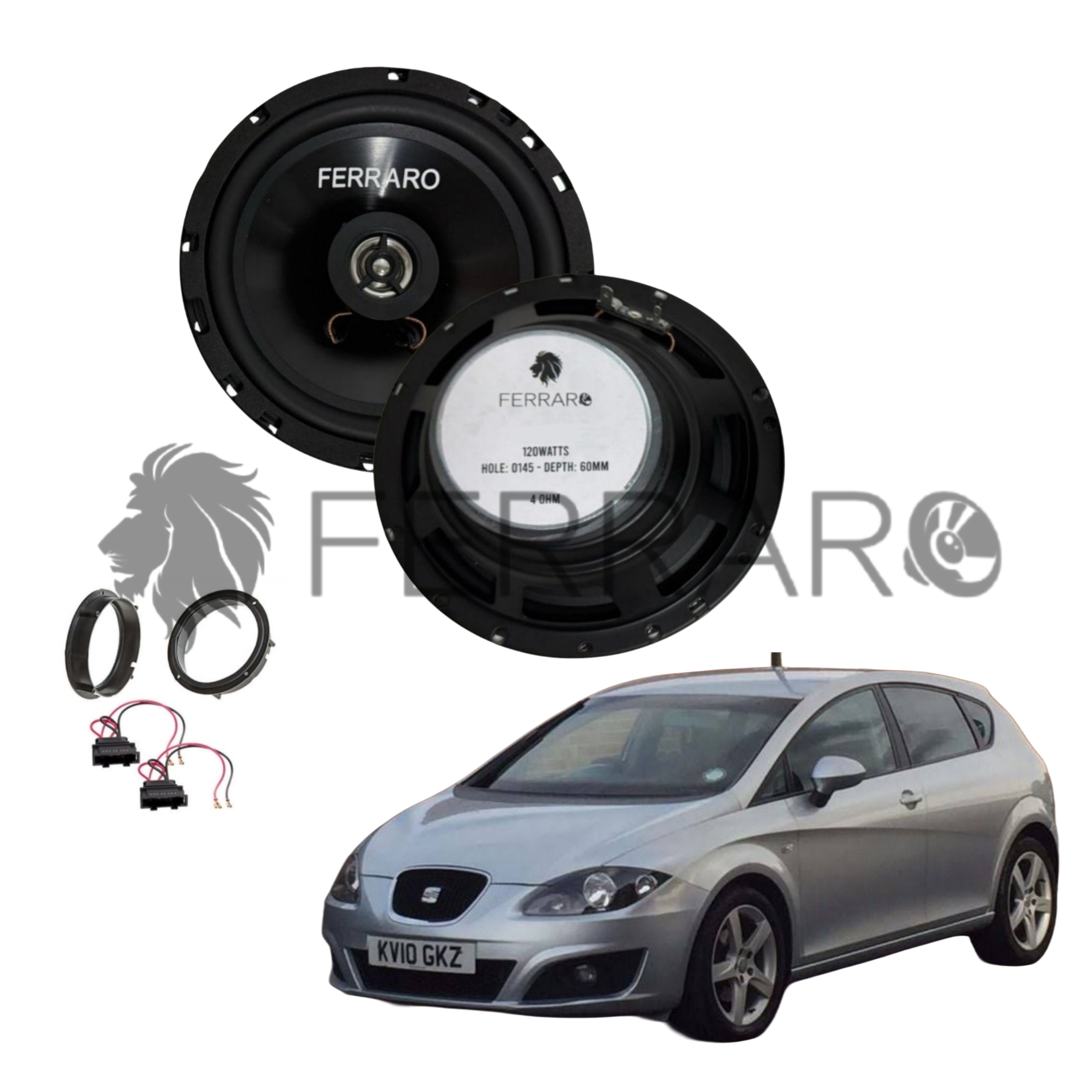 FerraroStore Kit 2 Altoparlanti, ASC-652PC, Ant o Post, Seat Leon MK2 (2005-2012)