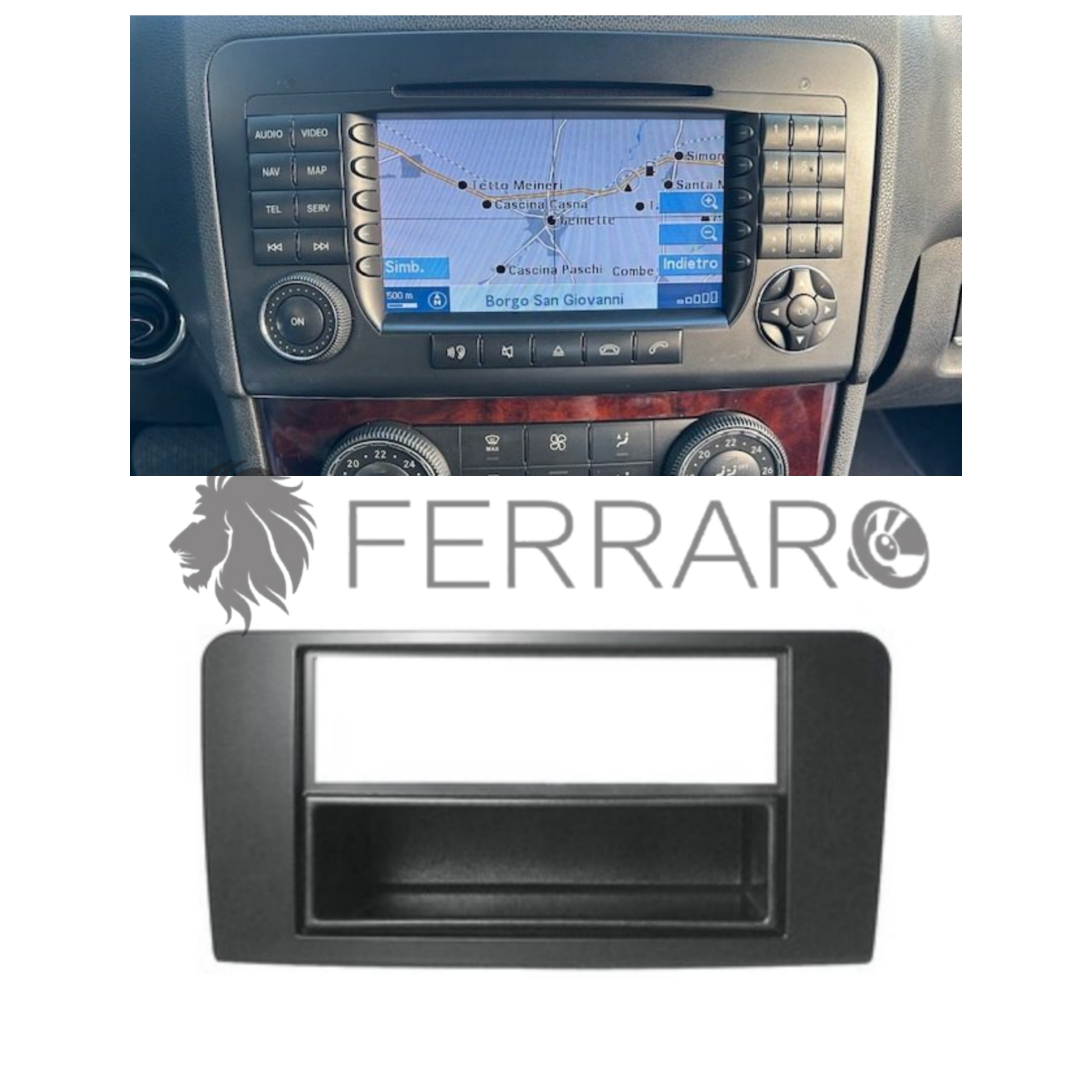 Kit Mascherina 1DIN con Cassetto per Mercedes ML (2006-2012)