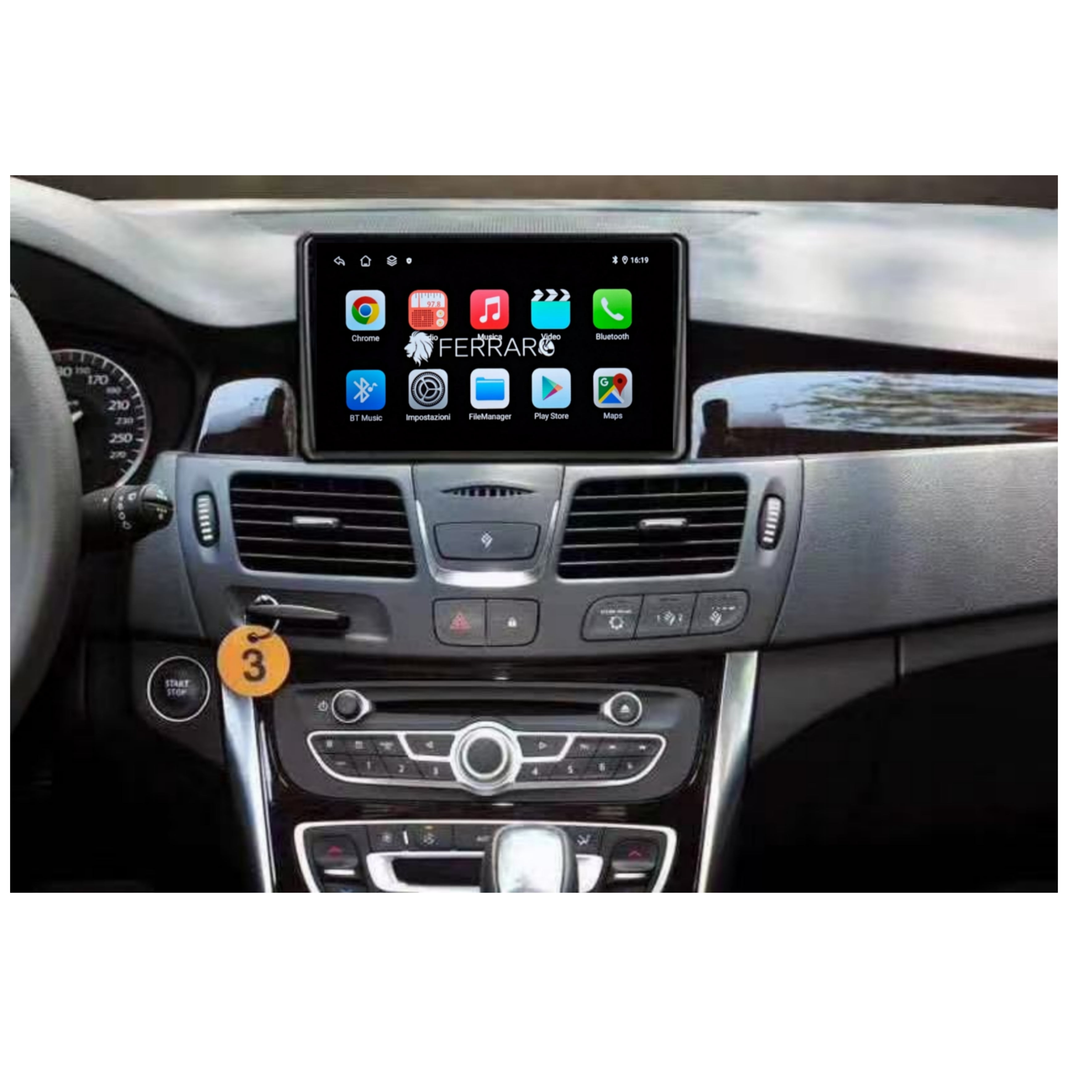 (PRENOTA) Autoradio per Renault Laguna 9" (2010-2015) Android, Bluetooth, CarPlay, Android Auto, 8/128GB Ram