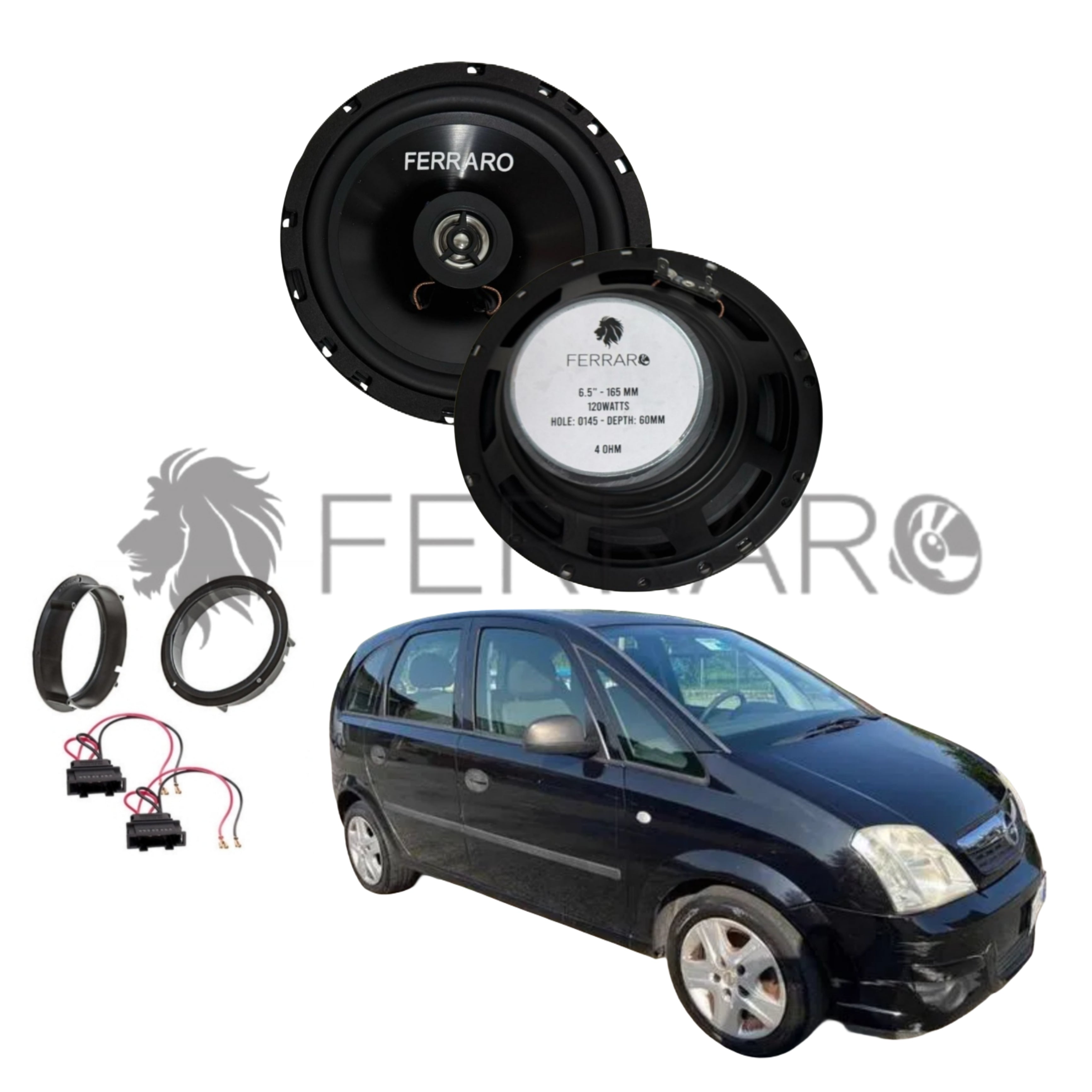 FerraroStore Kit 2 Altoparlanti, ASC-652PC, Anteriori, Opel Meriva A (2003-2010)