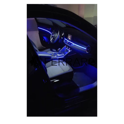 Ambient Light per Alfaromeo Giulia, Stelvio, Universale, Luci Ambiente con Comando da App, RGB Led, Led Dinamico