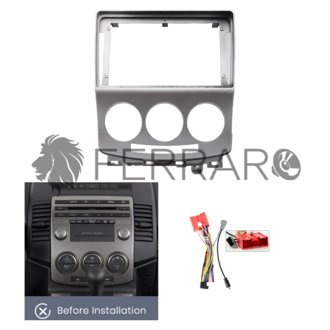 (PRENOTA) Kit Montaggio Autoradio 9"Pollici Mazda 5 (2005-2010) Mascherina, Cablaggio Autoradio Android