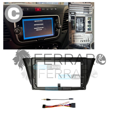 Kit Montaggio Autoradio 9"Pollici Iveco Daily (2013-2021) Mascherina, Cablaggio Autoradio Android