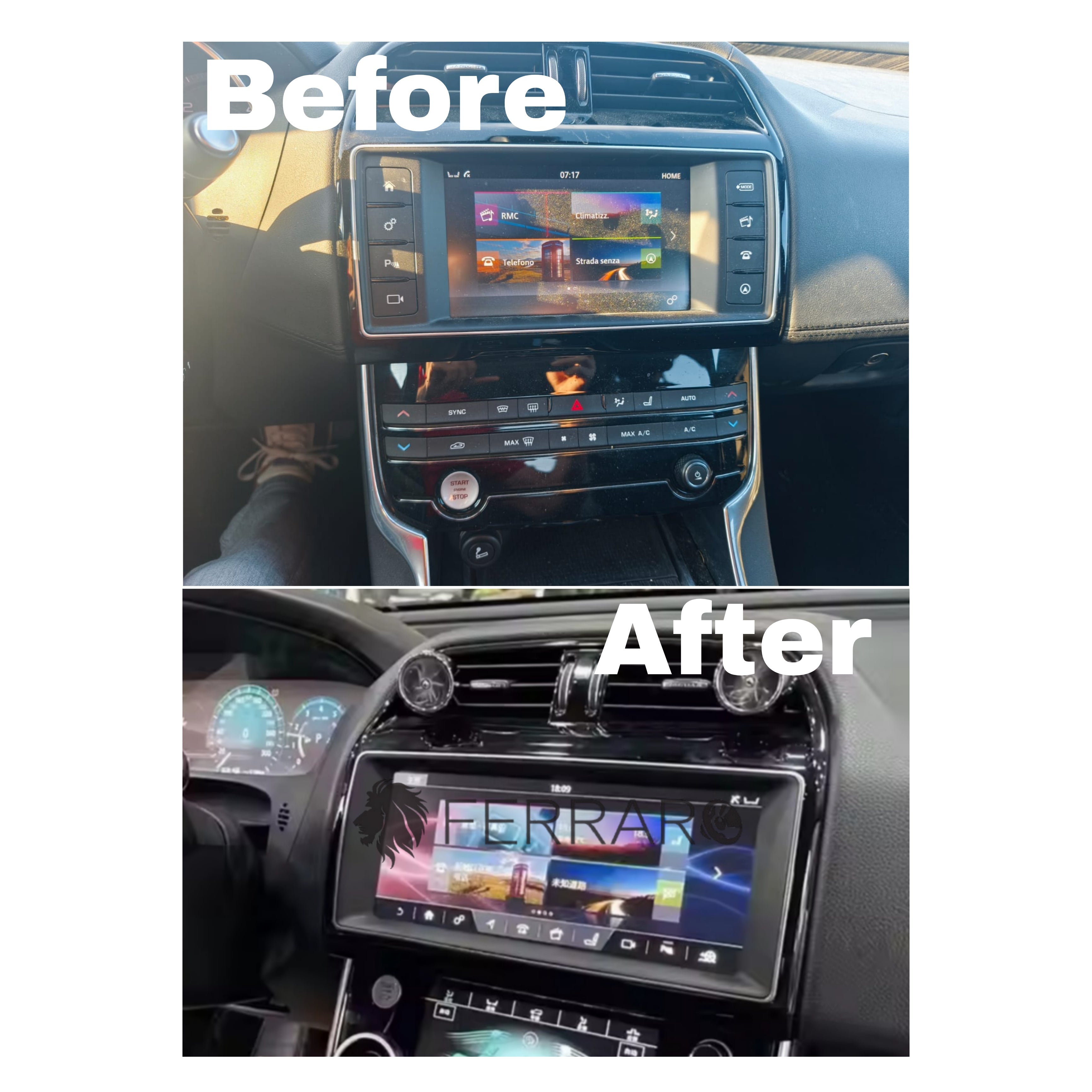 (PRENOTA) Autoradio per Jaguard XE X760 10.25" (Dal 2015>) Android, Bluetooth, CarPlay, Android Auto, 4/64GB Ram