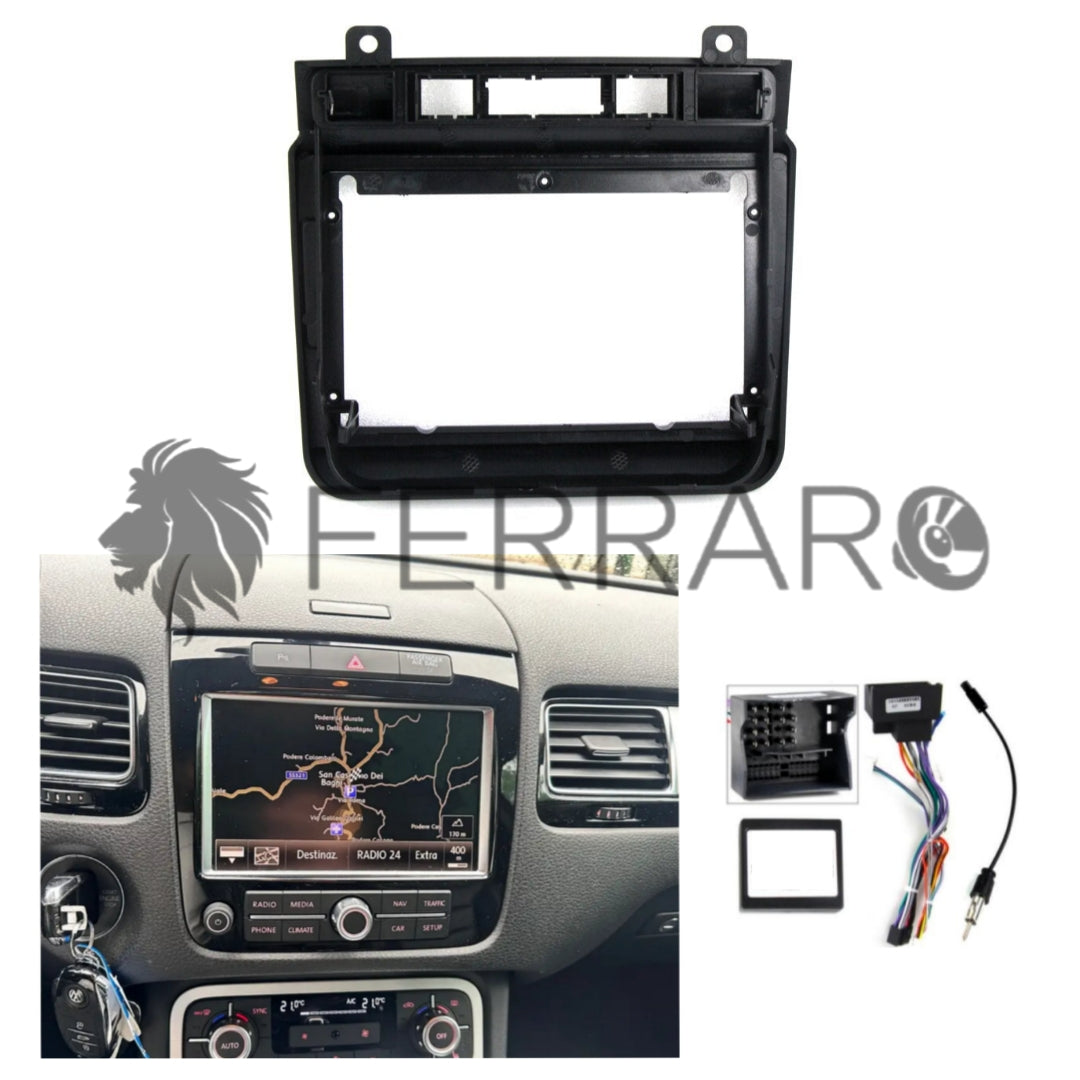 (PRENOTA) Kit Montaggio Autoradio 9"Pollici Volkswagen Touareg 7P (2010-2018) Mascherina, Cablaggio Autoradio Android