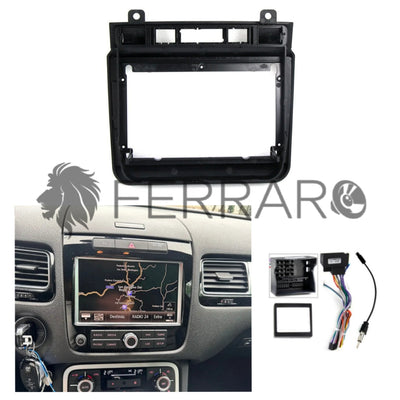 (PRENOTA) Kit Montaggio Autoradio 9"Pollici Volkswagen Touareg 7P (2010-2018) Mascherina, Cablaggio Autoradio Android