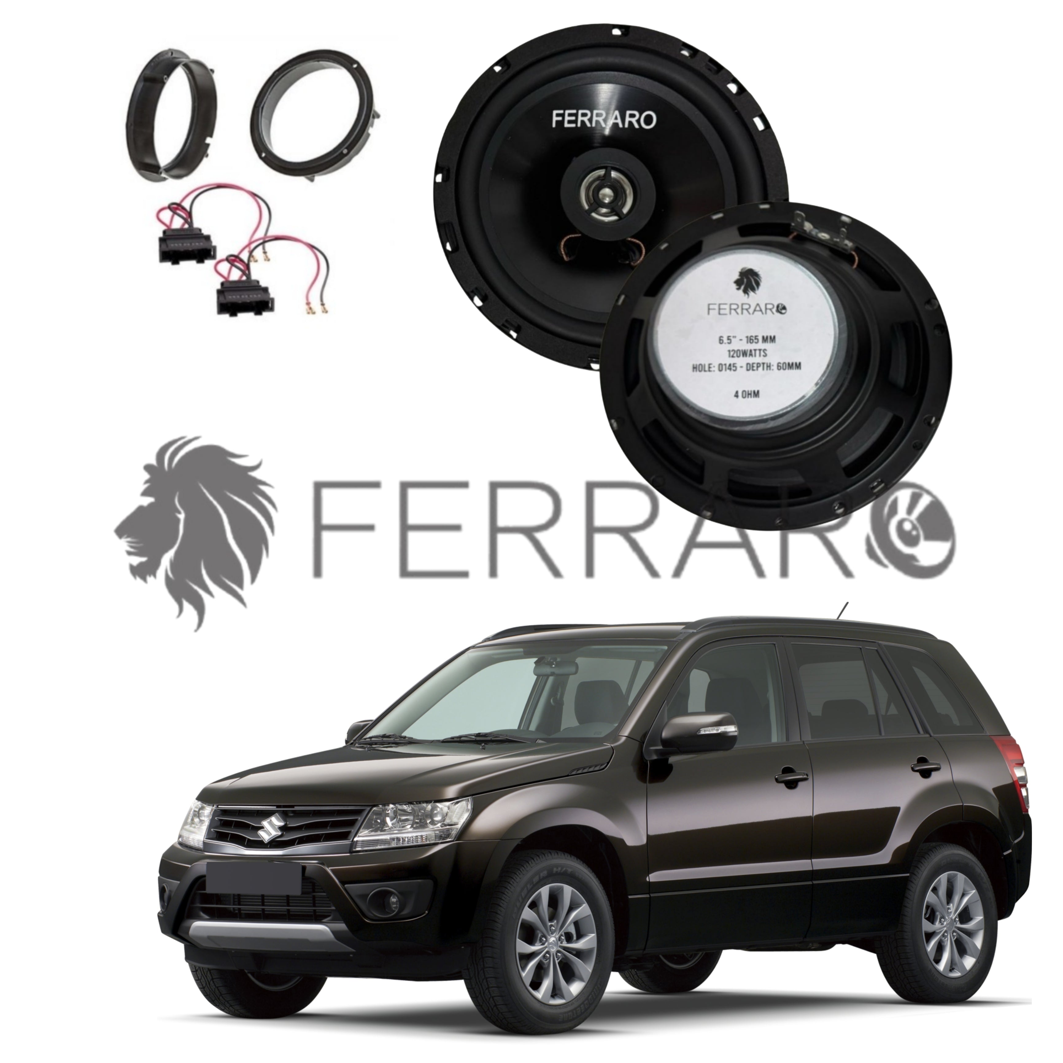 FerraroStore Kit 2 Altoparlanti, ASC-652PC, Anteriori, Suzuki Gran Vitara II, 2ª Serie (2005-2015)