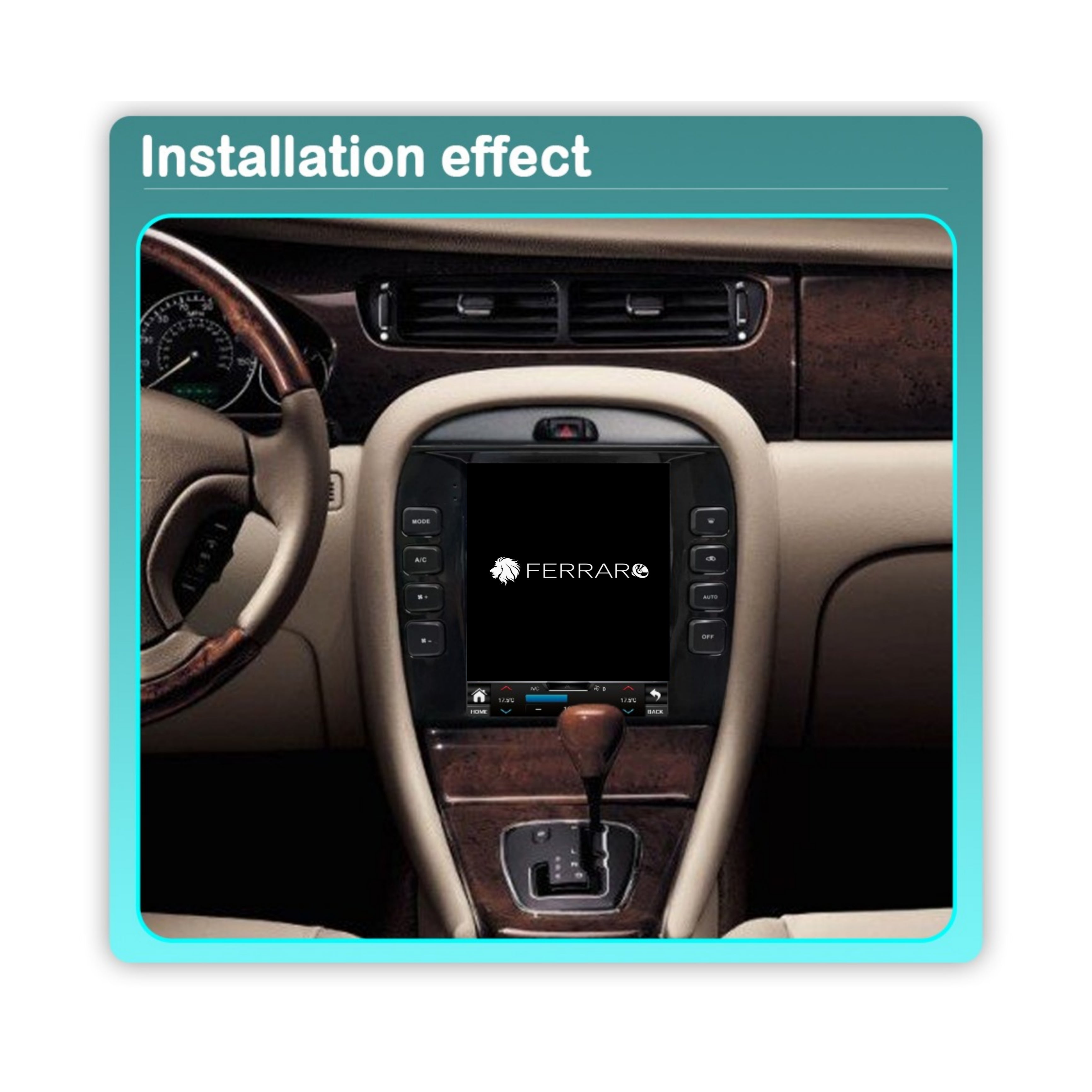 (PRENOTA) Autoradio per Jaguar X-Type 9.7" (2001-2009) Android, Bluetooth, CarPlay, Android Auto, Modello Tesla, 4GB/8GB Ram