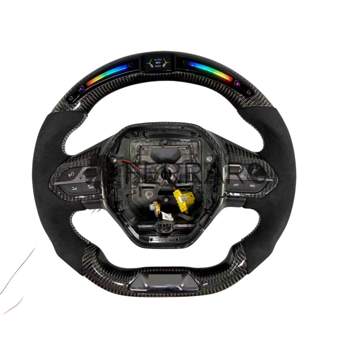 (PRENOTA) Volante Sportivo per Peugeot 3008, Carbonio, Customizzato in Pelle, LED
