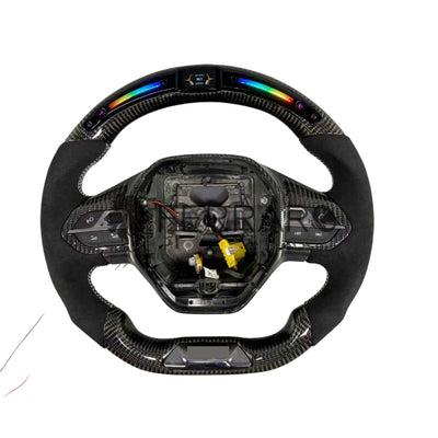 (PRENOTA) Volante Sportivo per Peugeot 3008, Carbonio, Customizzato in Pelle, LED