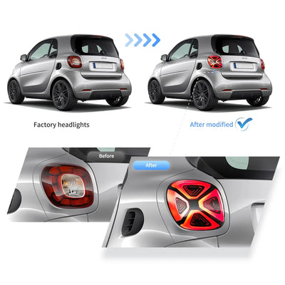 (PRENOTA) Fanali Posteriore Completo per Smart 453 (2015-2021) a LED