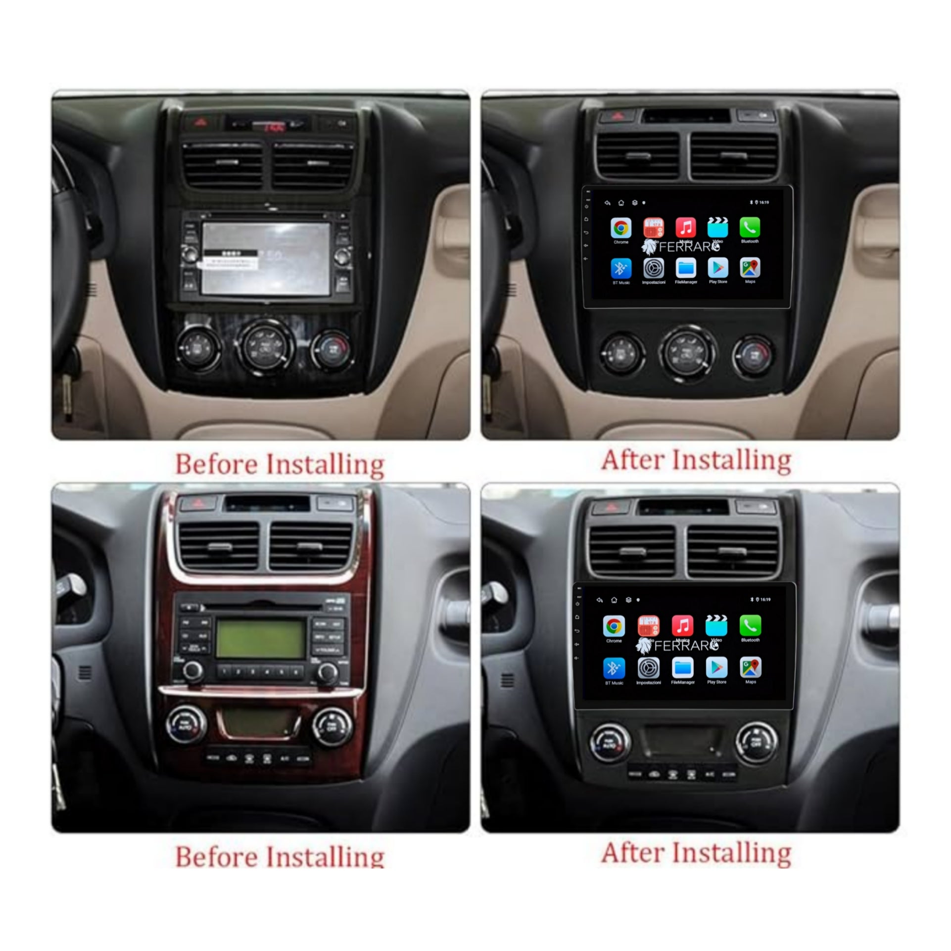 Autoradio per Kia Sportage 2 9" | 2004-2010 | Android | Bluetooth | CarPlay | Android Auto | 2GB/4GB/6GB/8GB Ram