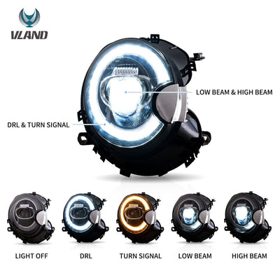 (PRENOTA) Fanali Anteriore Completo per BMW Mini Cooper S R55, R56, R57, R58, R59 (2007-2014) a LED