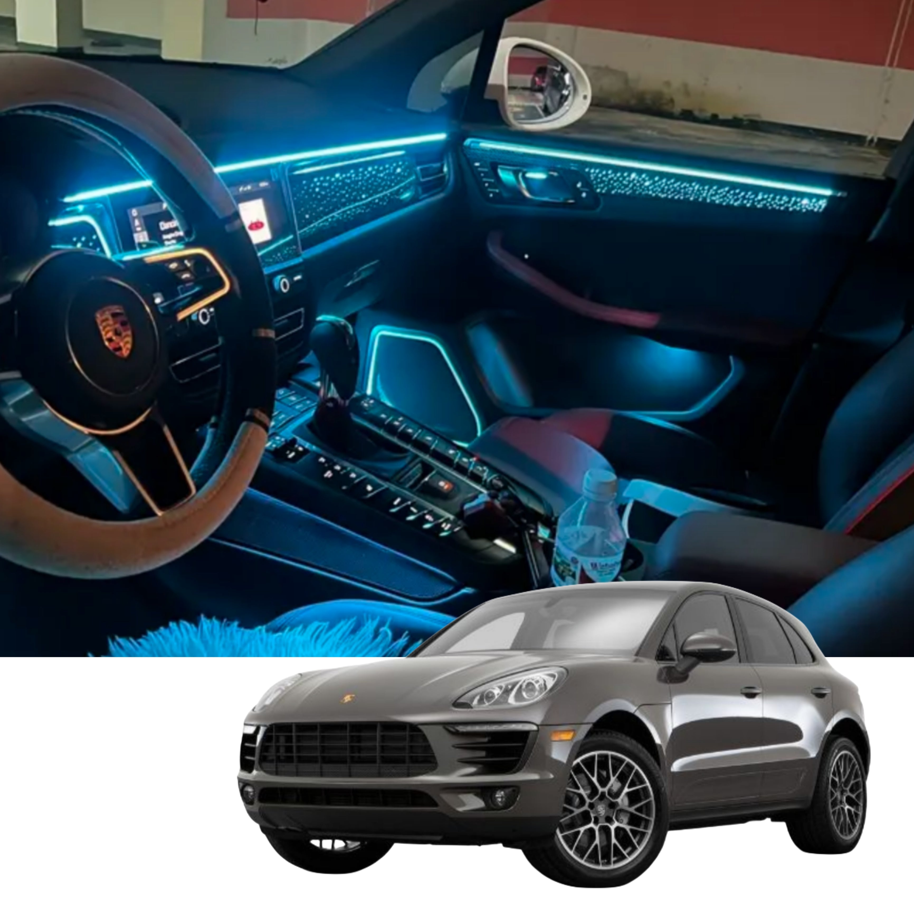 (PRENOTA) Ambient Light per Porsche Macan (2018+), 256 Colori, APP