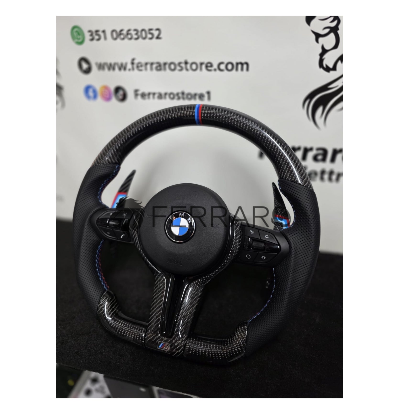 (PRENOTA) Volante Sportivo per BMW Z4 E89 (2009-2016), Carbonio, Customizzato in Pelle