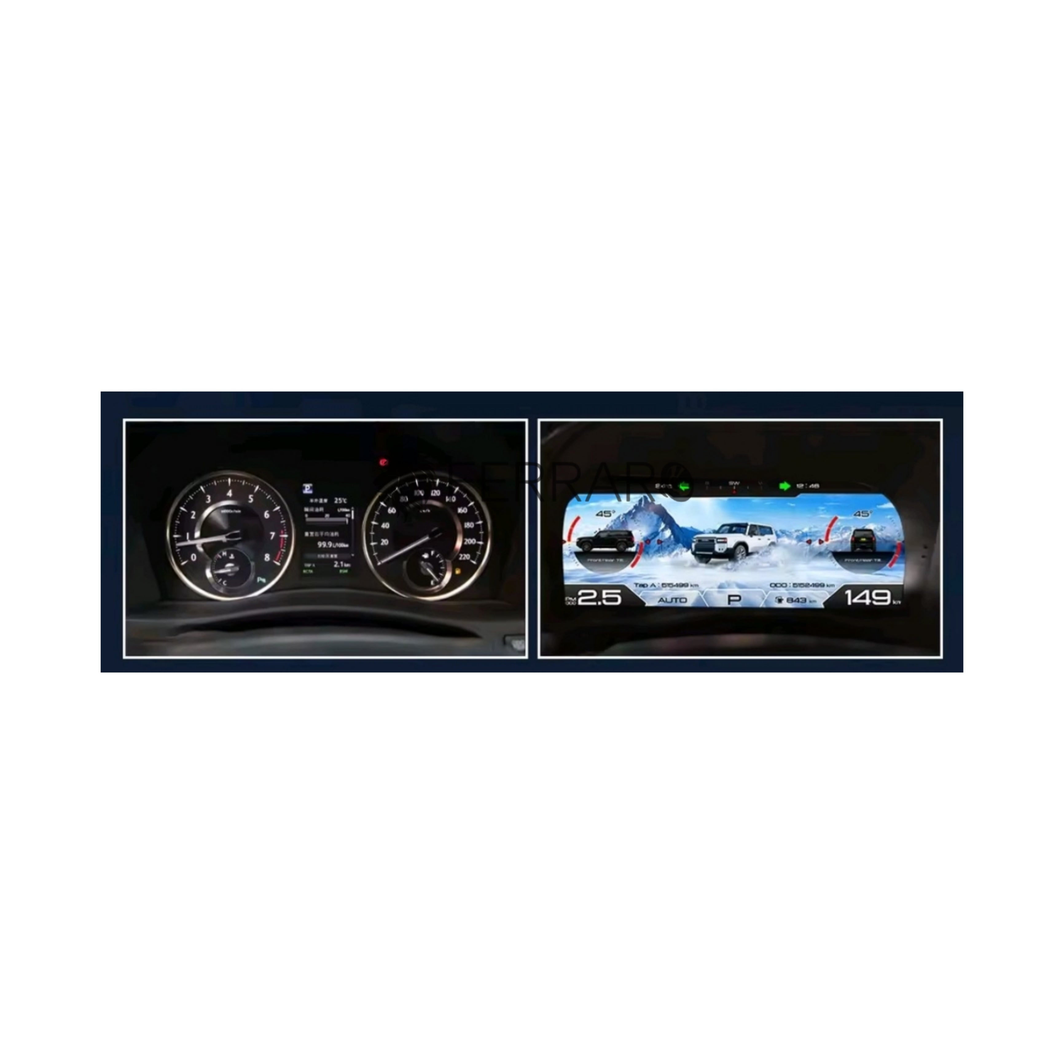 (PRENOTA) Virtual Cockpit 12.3" per Toyota Aplhard (2008-2014), HD Ultra, CarPlay e Android Auto