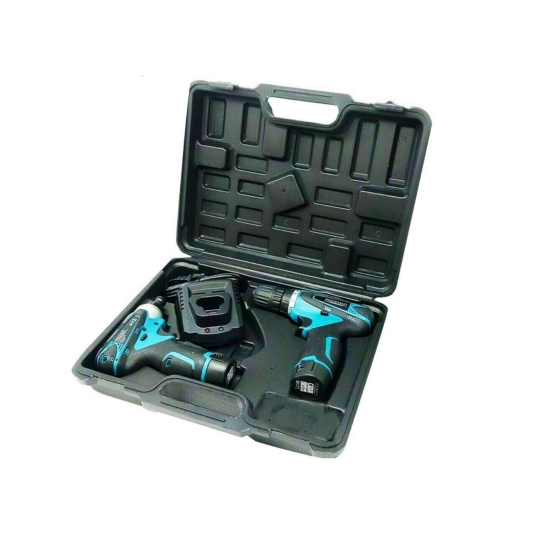 Kit Doppio Trapano, avvitatore a Batteria 18v, Trapano, Accessori, Valigetta