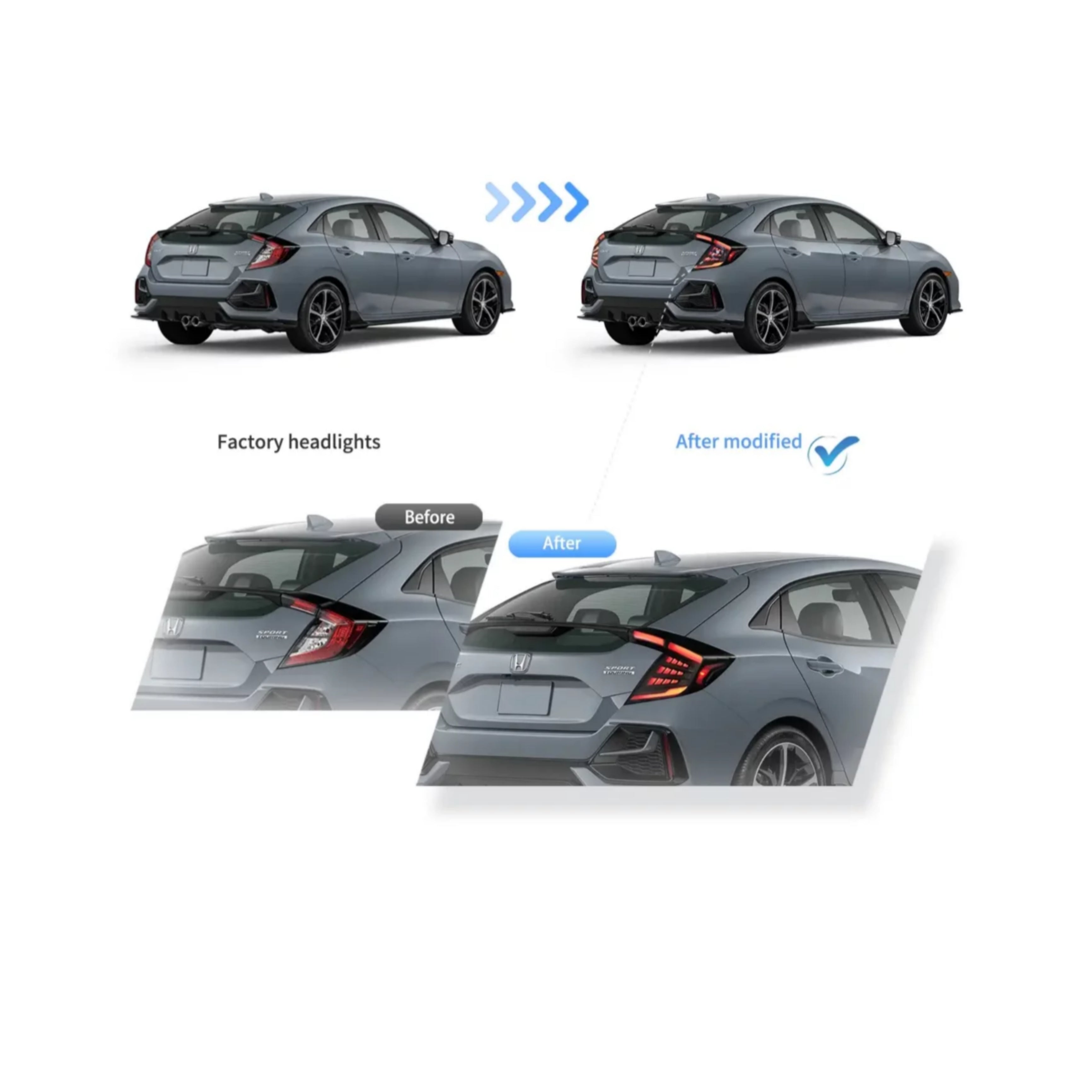 (PRENOTA) Fanali Posteriore Completo per Honda Civic 10ª (2018-2021) a LED
